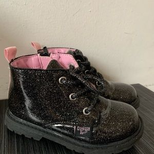 Oshkosh Sparkle black booties toddler Size 8